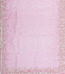 BubbleGum Pink Woven Pure Viscose Saree With Embroiderd Stone Work-EN2099
