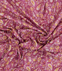 Dusty Pink Printed Synthetic Dola Silk Saree With Zari Border-BL5723