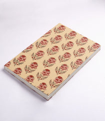 Sandal 9 X 6 Inch Bagru Dabu Block Printed 96 Page Handmade Notebook-ACS1011