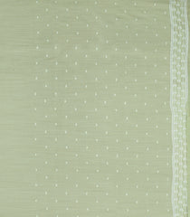 Light Green Woven Art Linen Saree With Floral Motifs-BL5662