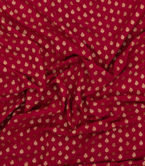 Red Handloom Banarasi Khaddi Georgette Silk Saree With Floral Motifs-BE1787