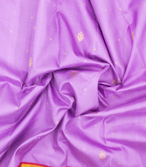 Lavender Handloom Korvai Kanchipuram Silk Saree With Zari Buttas-KA16684