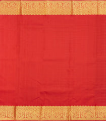 Violet Handloom Korvai Kanchipuram Silk Saree With Meena Floral Motifs-KA15827
