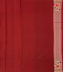 Dark Green Handloom Banarasi Silk Saree With Meenakari Border-BE1759