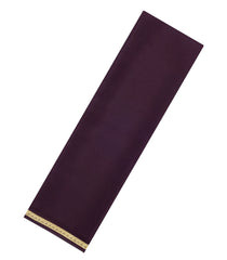 Dark Brown Woven Mysore Silk Saree With Piping Zari Border-MS3650