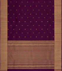 Burgundy Handloom Kanchipuram Silk Saree With Buttas-KA15046-Burgundy