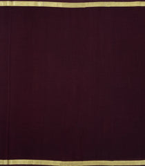 Dark Brown Woven Mysore Silk Saree With Zari Border-MS3690