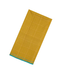 Mustard Woven Kota Silk Saree With Zari Checks-KO1061