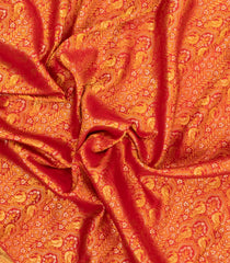 Maroon Handloom Kanchipuram Bridal Silk Saree With Zari Motifs-KA16274