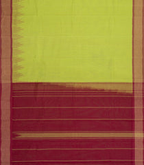 Light Green Handloom Rasipuram Cotton Saree With Contrast Border-RA2581