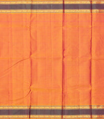 Dark Magenta Handloom Kanchipuram Silk Saree With Checks & Contrast Border-KA13265