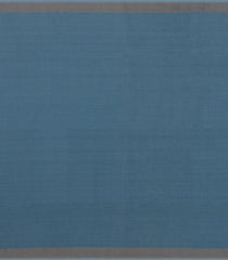 Taupe Woven Tussar Silk Saree With Printed Blue Floral Motifs-TU3173