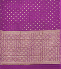 Purple Woven Tussar Silk Saree With Floral Buttas-TU3430