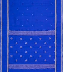 Blue Kanchipuram Silk Saree With Floral Zari Buttas-KA14916