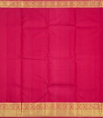 Crimson Handloom Kanchipuram Silk Saree With  Floral Vine Motifs-KA16738