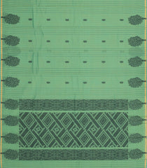 Aquamarine Woven Rasipuram Cotton Saree With Stripes & Buttas-RA2590