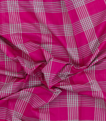 Hot Pink Woven Kadapa Cotton Saree With Checks-KN0697