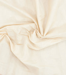 White Handloom Gadwal Cotton Saree With Checks & Contrast Border-GA0344
