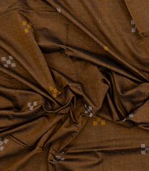 Oil Mustard Woven Orissa Cotton Saree With Buttas-OR0880