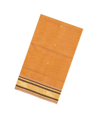 Sandal Handloom Silk Cotton Saree With Yazhi Buttas-SC3891