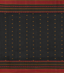 Crimson Handloom Kanchipuram Silk Saree With Silk Stripes-KA15145