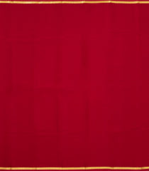 Red Woven Mysore Silk Saree With Zari Border-MS3692