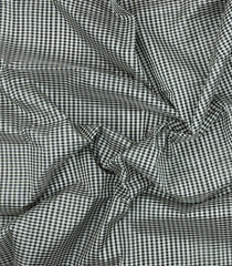 Grey Handloom Korvai Silk Cotton Saree With Checks & Contrast Border-SC4516