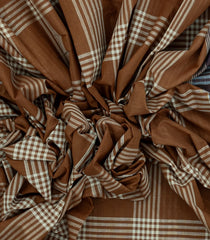 Brown Woven Kadappa Cotton Saree With Checks-KN0716
