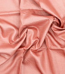 Peach Woven Tussar Silk Saree With Checks & Dotted Motifs-TU3573