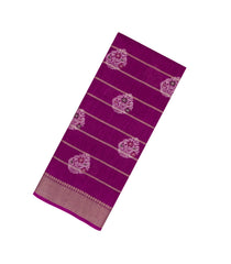 Magenta Printed Synthetic Dola Silk Saree With Zari Stripes & Border-BL5081