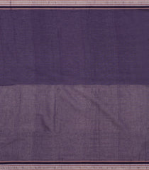 Violet Handloom Bengal Cotton Saree With Stirpes & Floral Buttas-BG1692