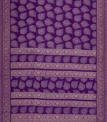 Purple Printed Synthetics Dola Silk Saree With Floral Motifs-BL5195