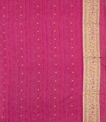 Pink Woven Art Dupion Saree With Meena Floral Border-BL5894