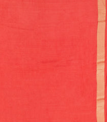 Dark Peach Woven Synthetic Satin Saree With Floral Zari Motifs-BL4852