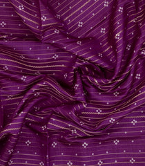 Burgundy Printed Synthetic Dola Silk Saree With Zari Stripes-BL5712