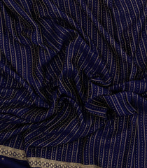 Violet Woven Mysore Silk Saree With Zari Stripes-MS3519