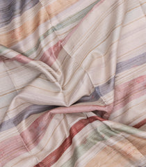 Multi Colour Printed Synthetic Tussar Silk Saree With Zari Border-SY0067