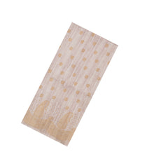 Taupe Woven Art Chanderi Cotton Saree With Floral Motifs-BL4704