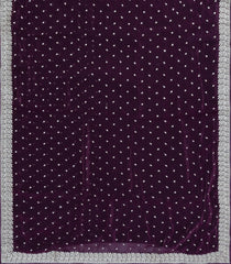 Dark Purple Woven Synthetic Blended Tissue Saree With Embroidered Motifs-EN2028