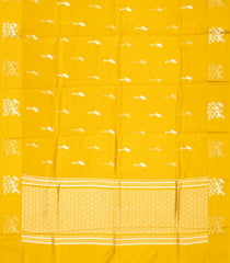 Mustard Handloom Banarasi Silk Saree With Bird Buttas-BE1472