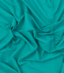 Turquoise Handloom Bengal Cotton Saree With Contrast Border-BG1686