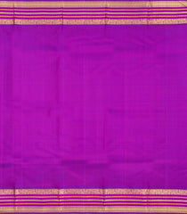 Turquoise Handloom Korvai Kanchipuram Silk Saree With Contrast Border-KA16427
