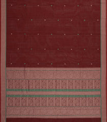 Maroon Handloom Kanchi Cotton Saree With Kamalam Buttas-KC1627