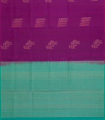 Magenta Handloom Soft Silk Saree With Stripes & Contrast Pallu-SO4443