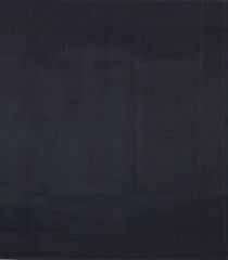 Black Handloom Kanchipuram Silk Saree With Meena Floral Motifs-KA16190