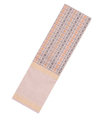 Taupe Handloom Kanchi Cotton Saree With Checks & Buttas-KC1860
