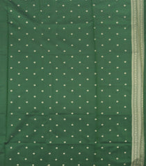 Dark Green Woven Blended Aura Saree With Zari Buttas & Zari Border-BL5818
