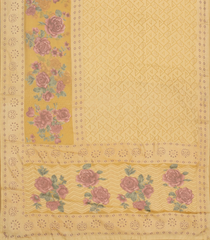 Sandal Woven Synthetic Brasso Saree With Printed Floral Motifs-BL4906