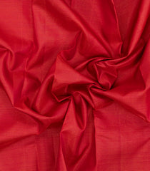 Red Handloom Kanchipuram Silk Saree With Vairaoosi Stripes-KA15519