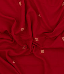 Red Handloom Bengal Cotton Saree With Buttas-BG1612